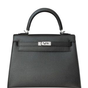 Hermes Kelly Bag 25 Epsom Leather Black