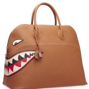 Hermes Runway Shark Bolide Bag Light Coffee