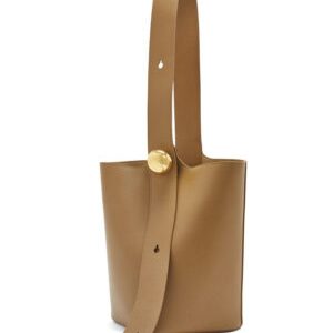 Loewe Medium Pebble Bucket Bag In Mellow Calfskin