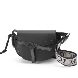 Loewe Mini Gate Dual Bag In Soft Calfskin And Jacquard