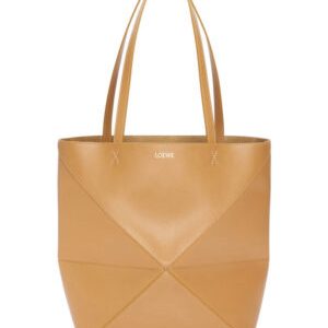 Loewe Puzzle Fold Tote In Shiny Calfskin