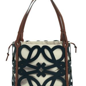Loewe Small Anagram Cut-out Tote In Calfskin