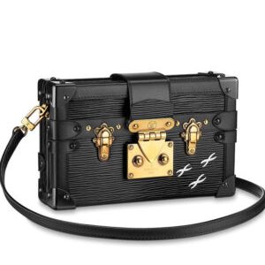 Louis Vuitton Monogram Petite Malle Tags M50013 Black