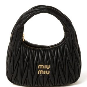 Miumiu Wander Matelasse Nappa Leather Hobo Bag