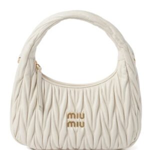 Miumiu Wander Matelasse Nappa Leather Hobo Bag