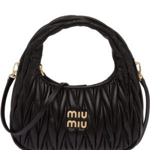 Miu Miu Wander Matelasse Nappa Leather Mini Hobo Bag