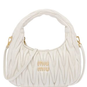 Miu Miu Wander Matelasse Nappa Leather Mini Hobo Bag
