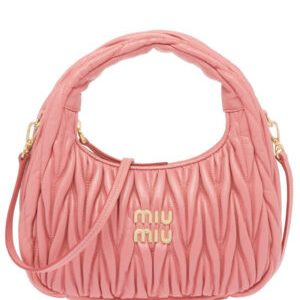 Miu Miu Wander Matelasse Nappa Leather Mini Hobo Bag