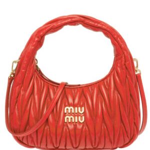 Miu Miu Wander Matelasse Nappa Leather Mini Hobo Bag