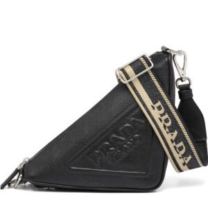 Prada Saffiano Triangle Bag Black