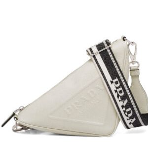 Prada Saffiano Triangle Bag Cream