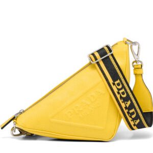 Prada Saffiano Triangle Bag Yellow