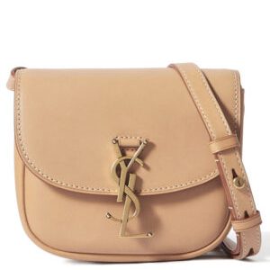 Saint Laurent Kaia mini leather shoulder bag Apricot