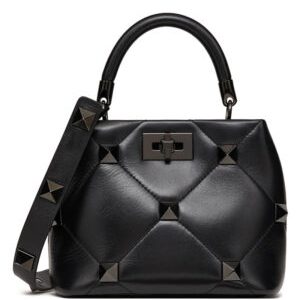 Valentino Garavani Roman Stud The Handle Bag Black