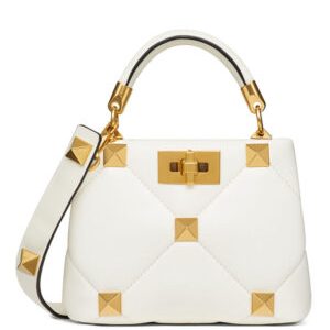 Valentino Garavani Roman Stud The Handle Bag 520 Cream