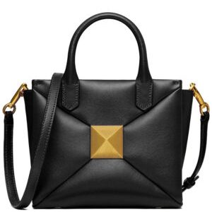 Valentino Small One Stud Nappa Handbag Black