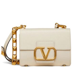 Valentino Garavani Stud Sign Shoulder Bag Cream