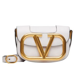 Valentino Garavani Small Supervee Calfskin Crossbody Bag White