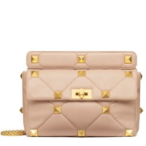 Valentino Garavani Roman Stud Nappa Chain Bag Pink