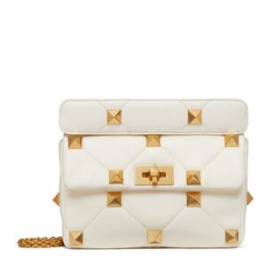 Valentino Garavani Roman Stud Nappa Chain Bag White