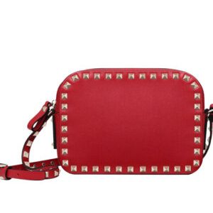 Valentino Rockstud Camera Bag Red
