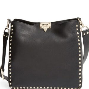 Valentino Rockstud Hobo Bag Black