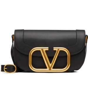 Valentino Garavani Supervee Calfskin Crossbody Bag Black