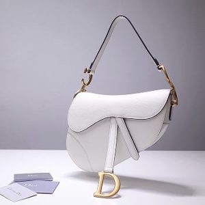 Dior Saddle Bag Latte Grained Calfskin M0446 Size 25.5cm
