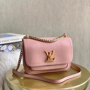 Louis Vuitton Lockme Chain Bag In Pink M57071 Size 23x16x10cm