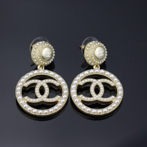 Chanel Earrings Circle Pearls