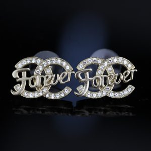 Chanel Earrings Crystal CC Forever