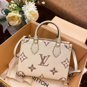 Louis Vuitton Onthego PM Bicolor Monogram Empreinte Leather 25x19x11.5cm