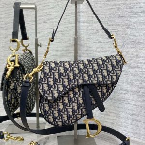 Christian Dior Saddle With Strap Size 24×6×18cm