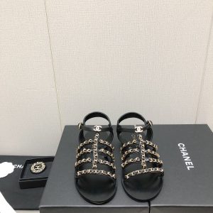 Colestore Chanel Black Sandals Size 35-39
