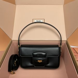 Colestore Miu Miu Penny Black Shoulder Bag 23x13.5x5CM
