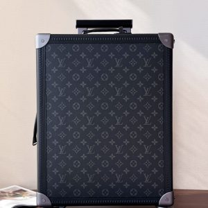 Colestore Louis Vuitton Rolling Trunk Suitcase Black Monogram M20212 Luggage Suitcase 39 x 55 x 24 cm