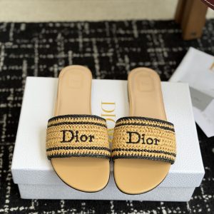 Colestore Dior Dioriviera Dior Woven Slide Trench Crocheted Raffia-Effect Technical Fabric