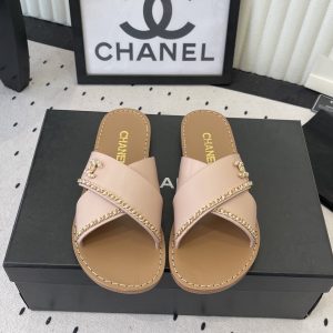 Colestore  Chanel Mules Calfskin, light beige