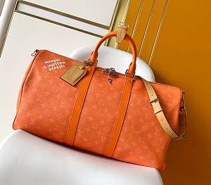 Colestore Louis Vuitton Keepall Bandoulière 50 Caramel Monogram Heritage coated canvas 50 x 29 x 23 cm
