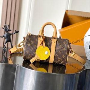 Colestore Louis Vuitton Keepall Bandoulière 25 Monogram/Yellow Monogram Grid coated canvas 25 x 15 x 11 cm
