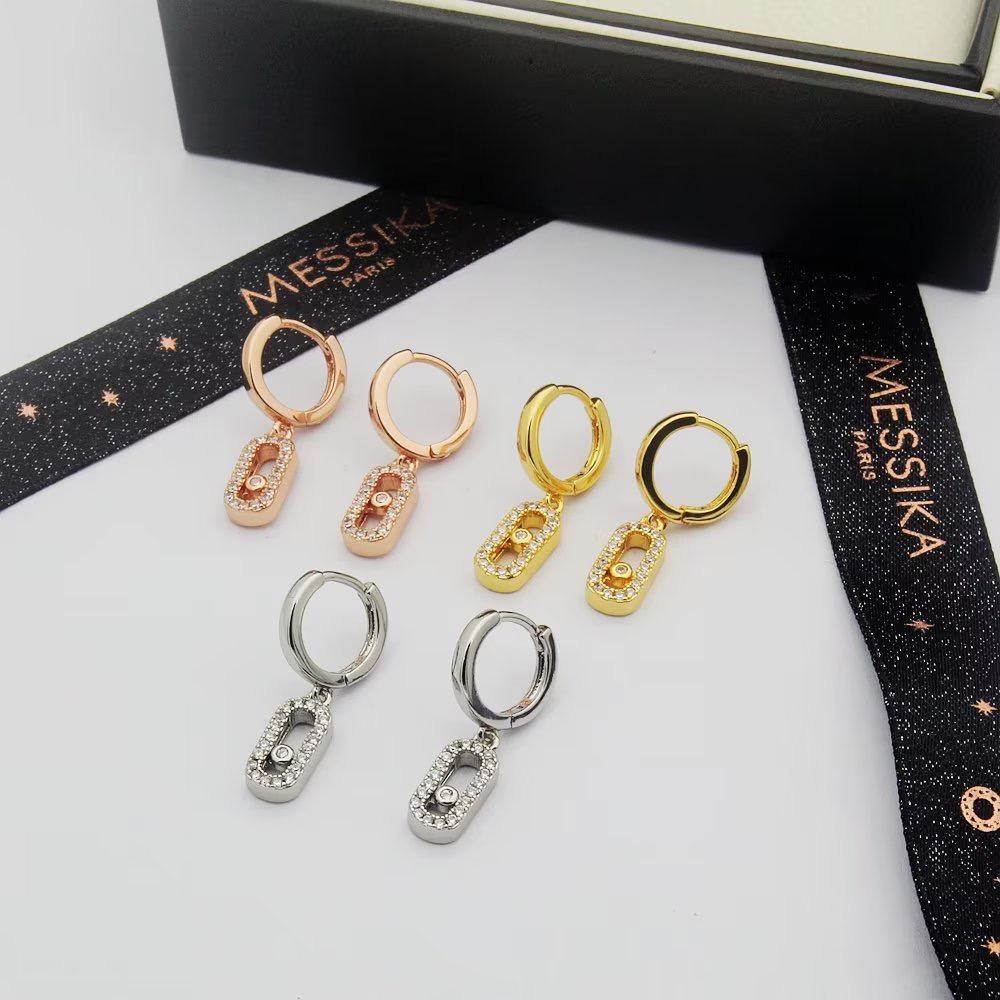Colestore Messika Move Uno diamond hoop earrings