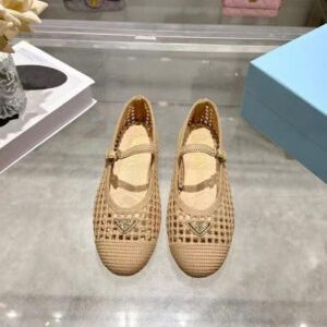 Prada Crochet Mary Jane Flats