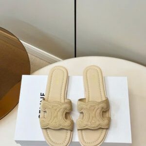 Celine Marina Triomphe Mule in Suede Calfskin