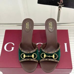 Gucci Women’s Horsebit Mid-Heel Sandal