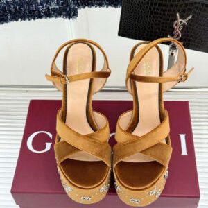 Gucci Sandal with Interlocking G Studs