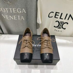 Chanel Leather Lace Up Oxfords Shoes