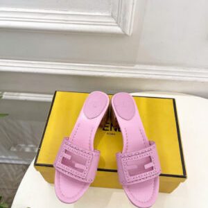 Fendi Baguette Leather Sandals 5.5cm