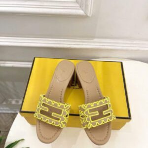 Fendi Baguette Leather Sandals 5.5cm