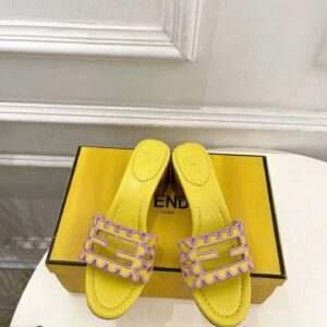 Fendi Baguette Leather Sandals 5.5cm