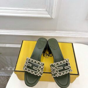 Fendi Baguette Leather Sandals 5.5cm